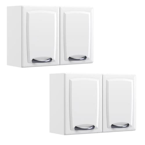 imagem-Armário Aéreo Multiuso Itatiaia Aço 2 Portas New Premium 2 Unidades Branco Neve