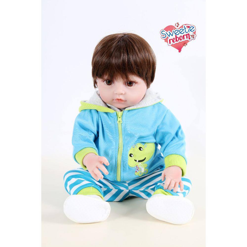 Boneca Bebe Sweetie Reborn (r) Raposinha Silicone Doll- 48cm