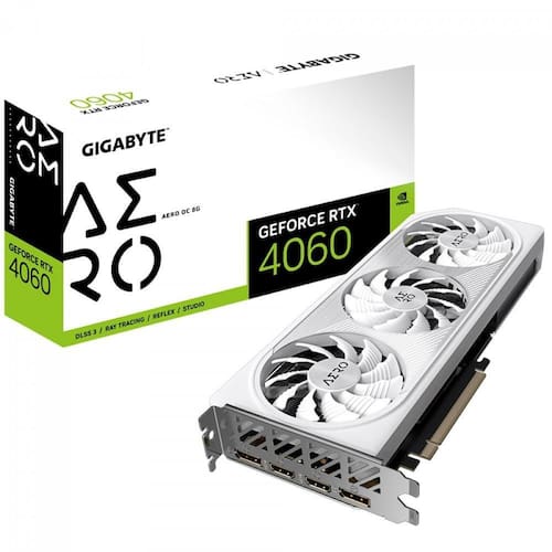 Placa de Vídeo Gigabyte NVIDIA GeForce RTX 4060 AERO OC, 8GB