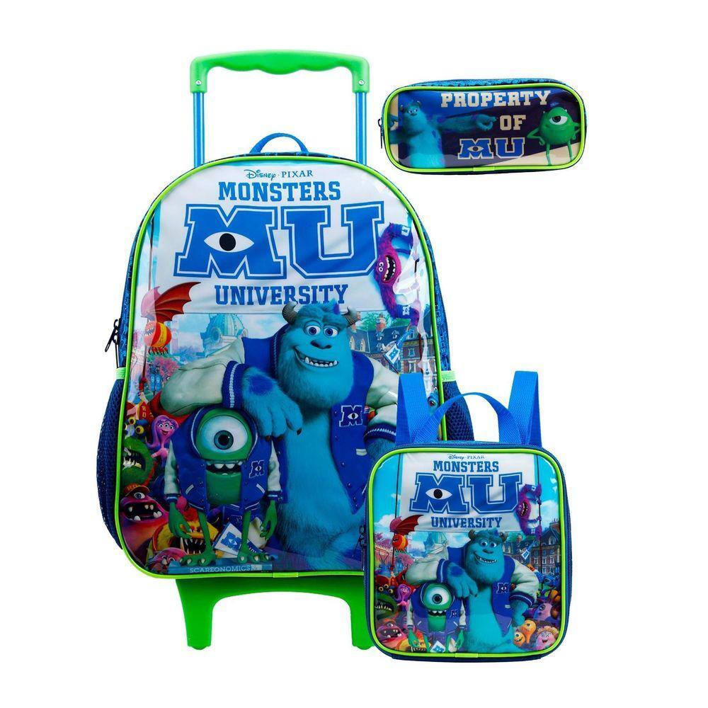 Mochila de Rodinha Escolar Monstros S.A Oficial | Ponto