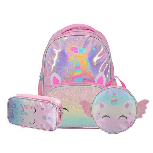 Kit Mochila De Costas Magic Dreams Lancheira Ponto Kit Mochila De Costas Magic Dreams Lancheira Ponto