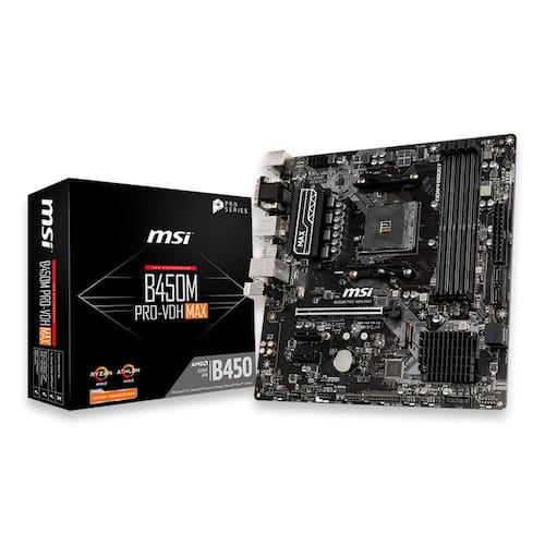 Placa Mãe MSI B450m PRO-VDH Max AMD AM4 Matx DDR4 Chipset B450 - 911-7a38-063