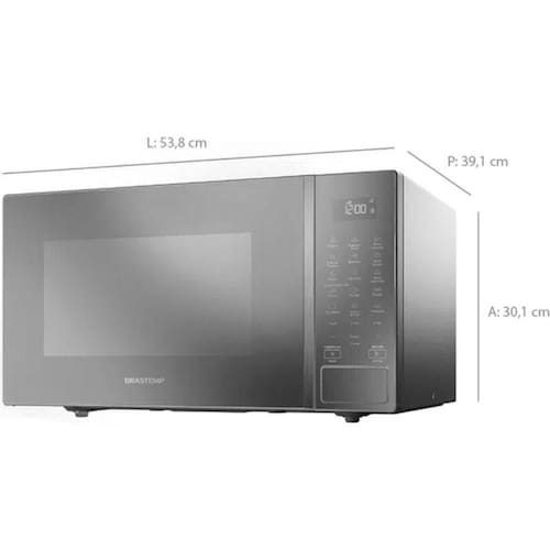 Microondas 32l Brastemp - Bms46arana Cinza 110 Volts - 110V