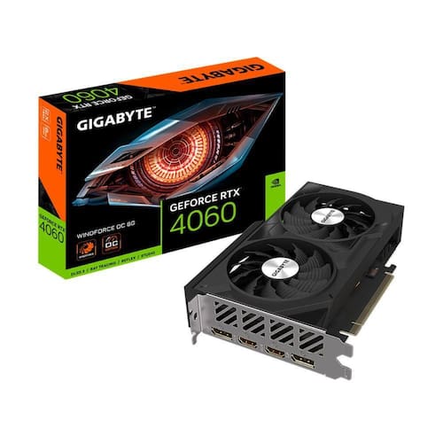 Placa de Vídeo RTX 4060 Windforce OC Gigabyte NVIDIA GeForce