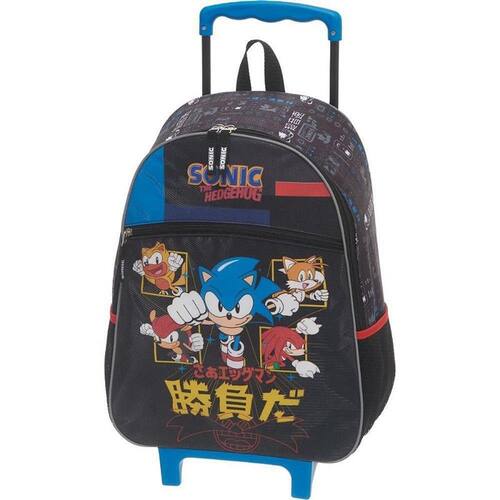 Mochila Infantil Escolar Com Rodinha Sonic Unstoppable - Bebe