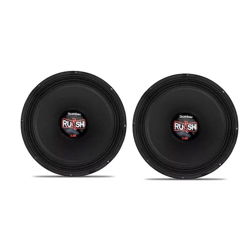 Kit 2 Alto Falante Bomber Rush Woofer Seco 15 Polegadas 1000w Rms 4 Ohms