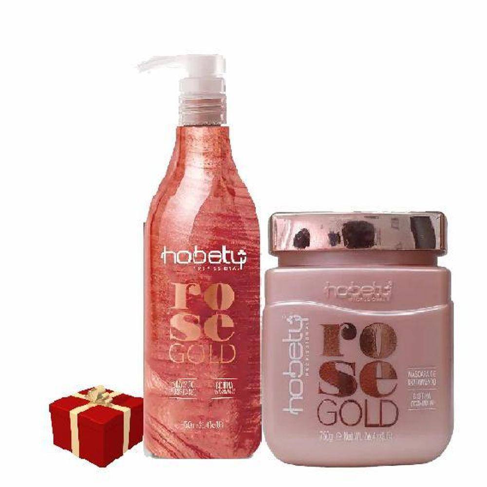 Kit Rose Gold Hobety Shampoo E Máscara Ponto