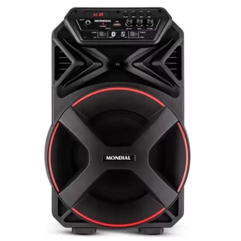 Caixa Amplificada Mondial 250w Bluetooth Recarregável Cm-250 Preto Bivolt