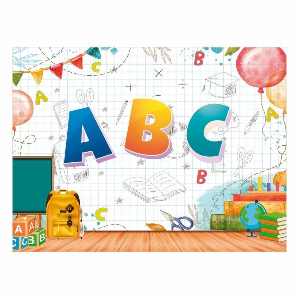 Fundo Fotográfico Cenário Abc Escola Tecido | Ponto