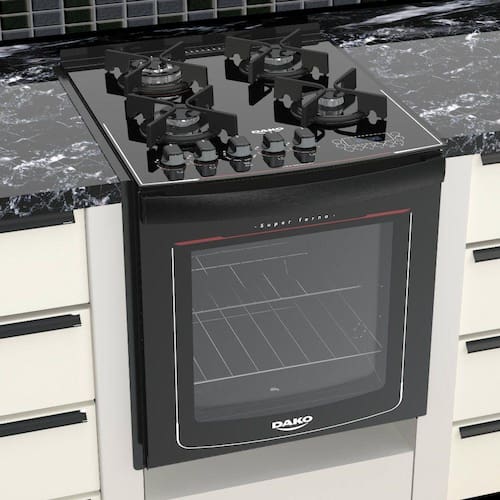 Fogão de Embutir 4 Bocas Dako Mesa de Vidro Turbo Glass Menor preço em Fogão de Embutir 4 Bocas Dako Mesa de Vidro Turbo Glass