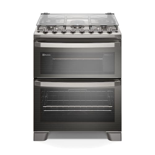 Fogão 5 bocas Electrolux Cinza Experience com Duplo Forno, PerfectCook360 e Vapor Bake (FE5DC) - 220V