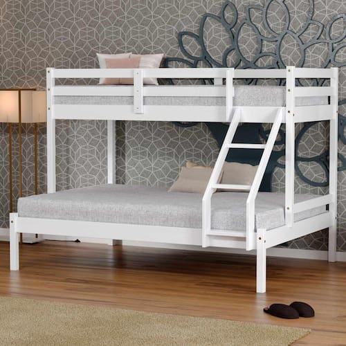 Beliche Com Cama Casal Slim Rb Madeira Maciça Branco Housin - Branco