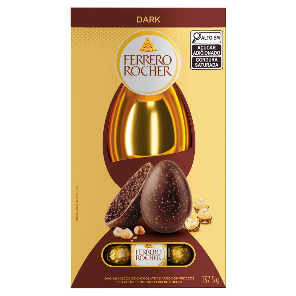 Ovo de Páscoa Ferrero Rocher Dark Amargo Ponto