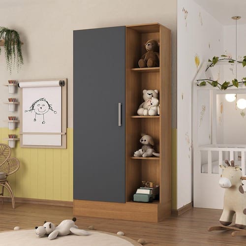 Guarda Roupa Infantil 1 Porta Sara Espresso Ponto