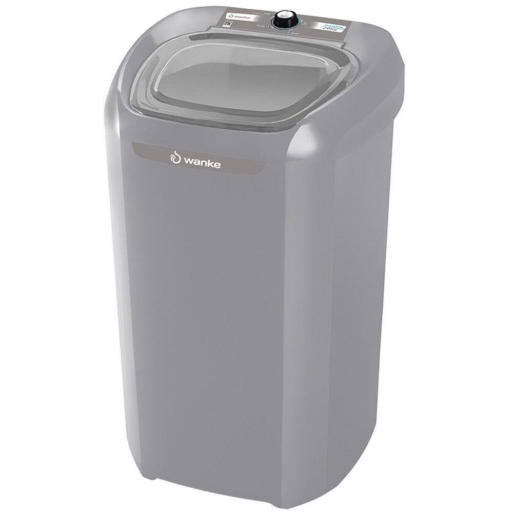 Lavadora de Roupa 20 Kg Prata Premium Wanke - 110v - Lwbe201t