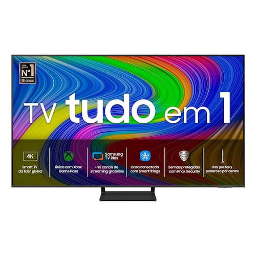 Samsung Smart TV 55 polegadas QLED 4K Q65D 2024, Modo Game, Som em Movimento, Tela sem limites, Design slim, Visual livre de cabos, Alexa built in