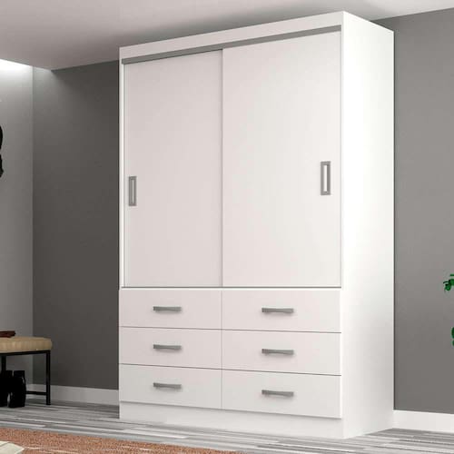 guarda-roupa solteiro veneza 2 pt 6 gv branco - Branco