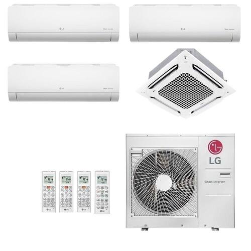 Ar-Condicionado Multi Split Inverter LG 30.000 (3x Evap HW 9.000 + 1x Evap Cassete 4 Vias 24.000) Quente/Frio 220V