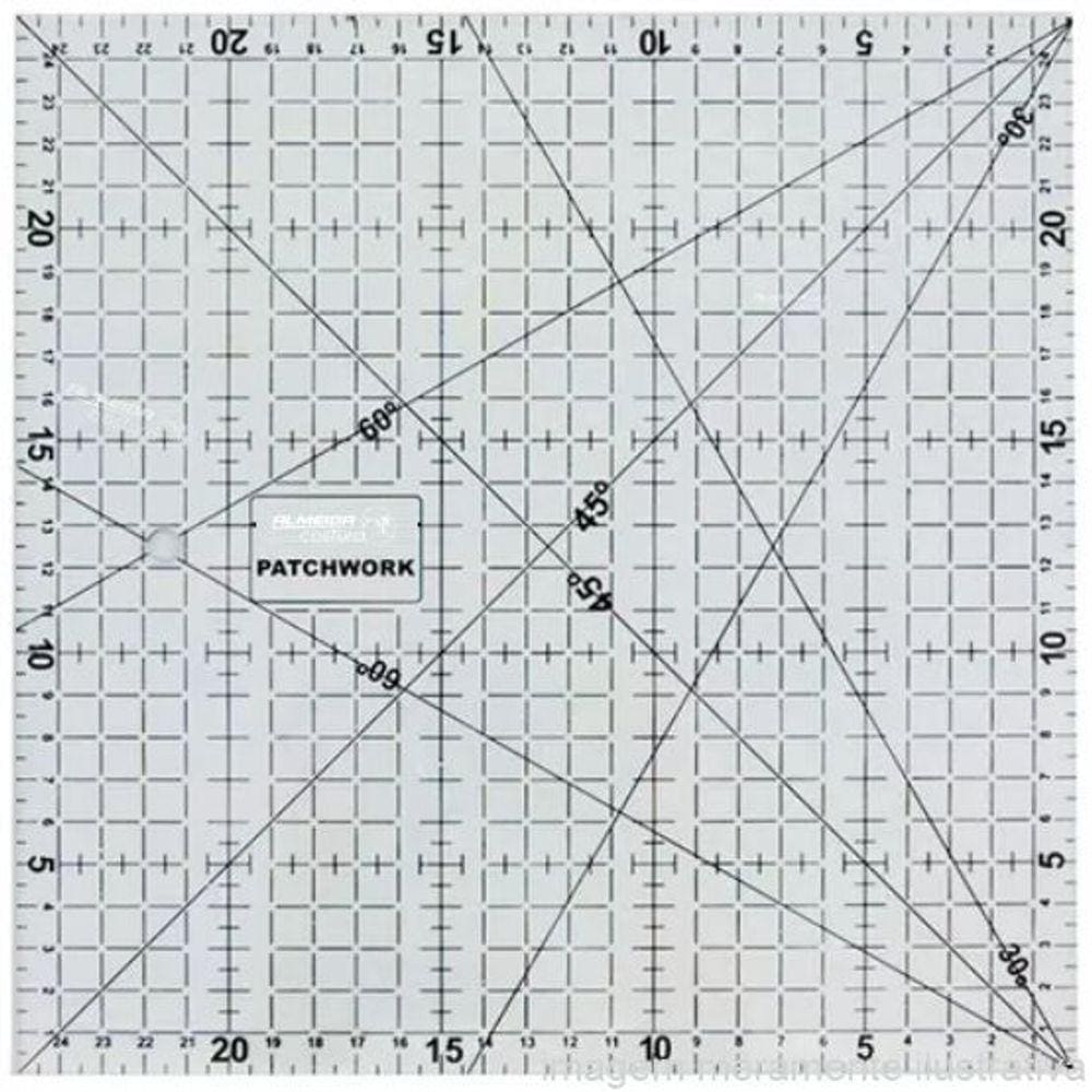 Righello Per Patchwork OUNONA 60° Triangolo Acrilico Trasparente | 16,5x13,5 Cm | Per Quilting E Cucito