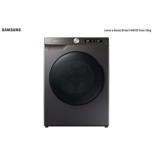 Lava e Seca 13 Kg Samsung Eco Bubble Inox com 25 Programas de Lavagem - WD13T504DBN