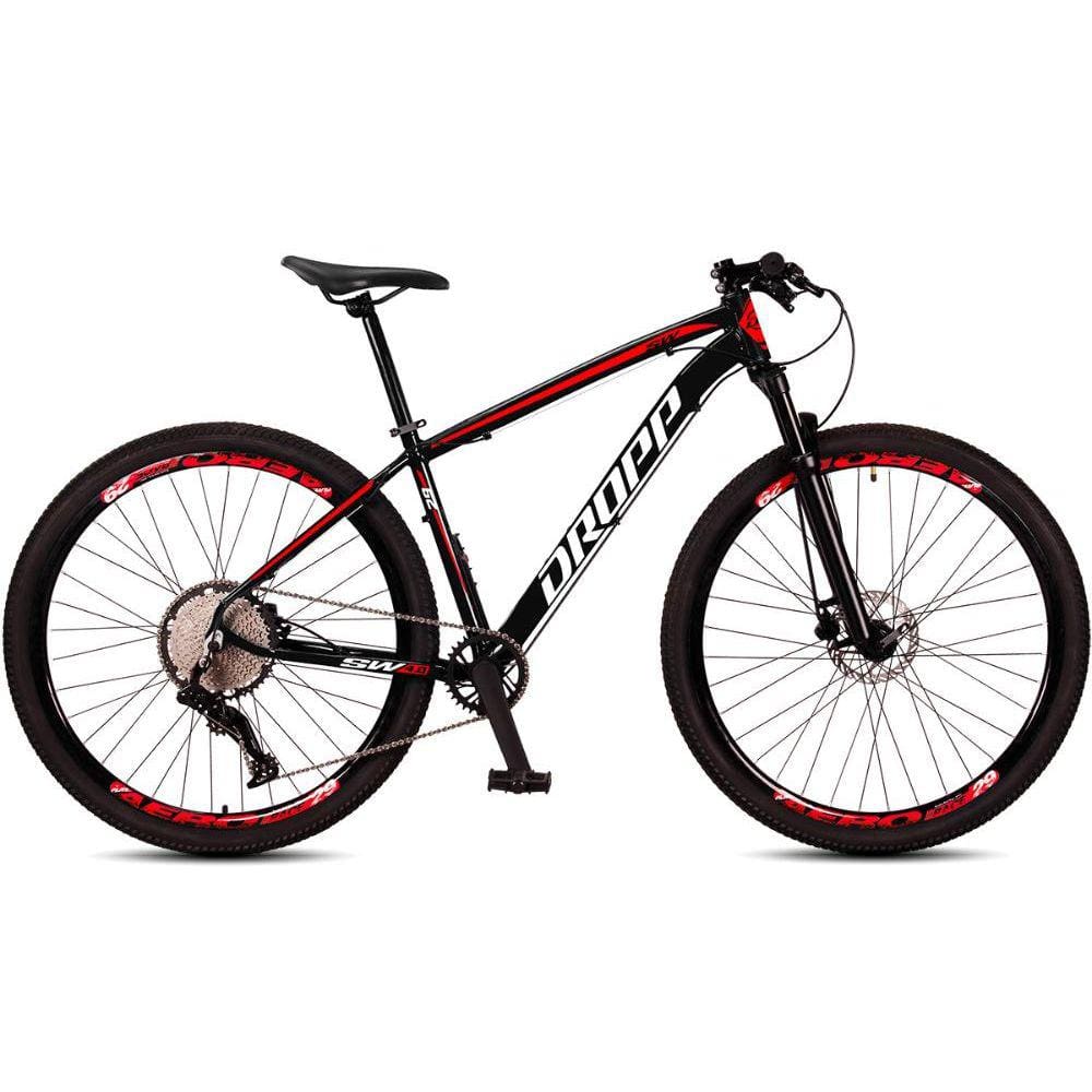 Bicicleta Dropp Sw Aro 29 Susp. Dianteira 12 Marchas - Preto/vermelho