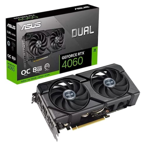 Placa de vídeo RTX 4060 ASUS Dual O8G EVO NVIDIA GeForce, 8G