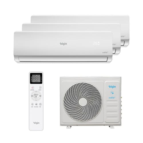 Ar Condicionado Multi Split Inverter Elgin Hw R-32 Wifi 27000 Btus (2x Evap 9.000 e 1 Evap 12.000) Quente/frio 220V Monofásico