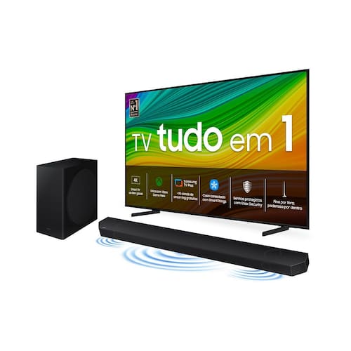 Smart TV 50" QLED 4K 50Q60D 2024 + Soundbar HW-B550/ZD Menor preço em Smart TV 50" QLED 4K 50Q60D 2024 + Soundbar HW-B550/ZD
