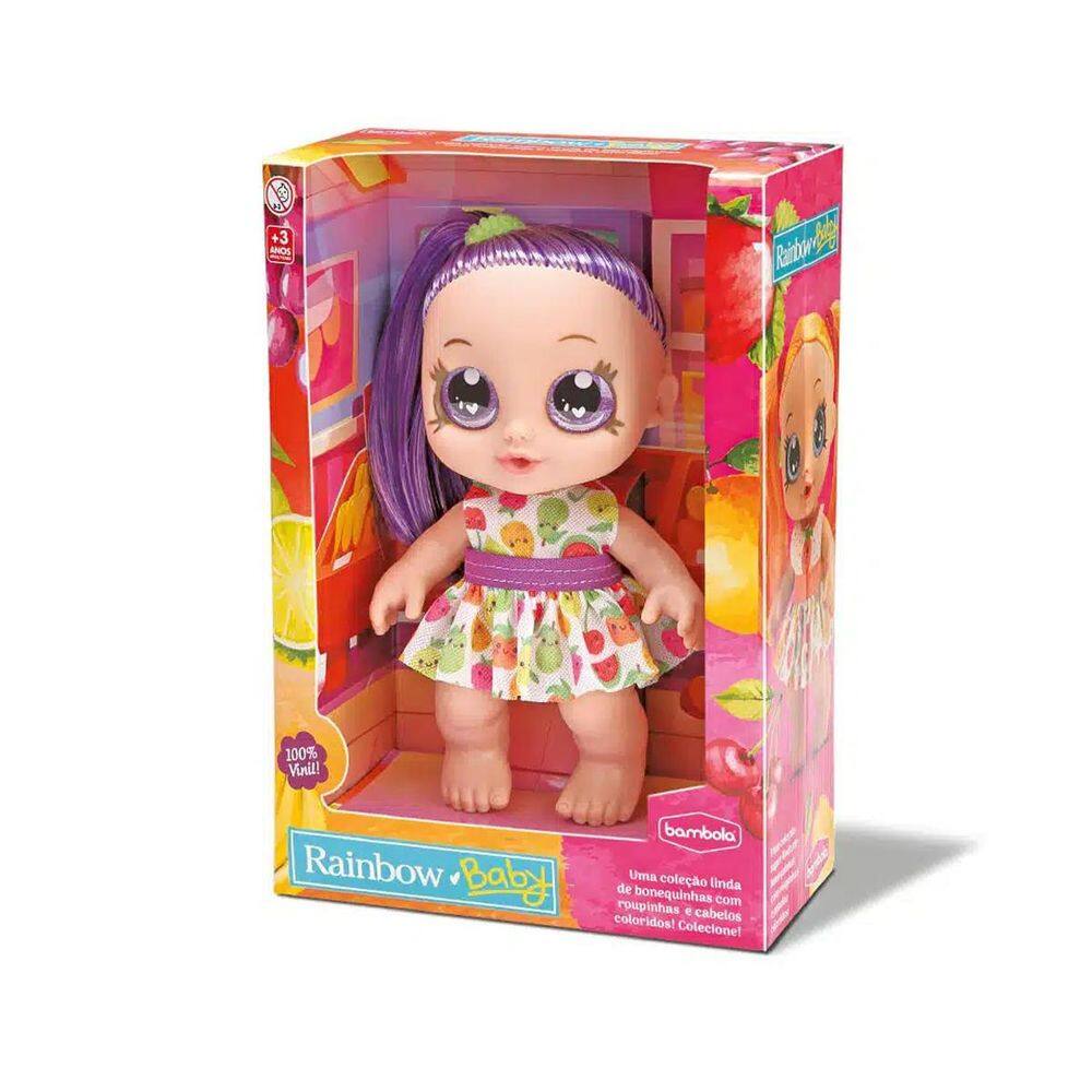 Boneca Baby Rainbow Frutinhas Uva 3 Ponto