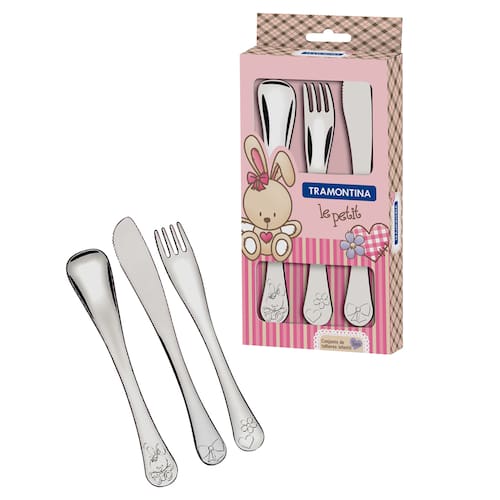 Conjunto Talheres Infantil Tramontina Le Petit Menina Inox - 3 Peças é boa?