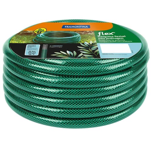 Mangueira Tramontina Flex 1/2" 25 Metros - Verde Menor preço em Mangueira Tramontina Flex 1/2" 25 Metros - Verde