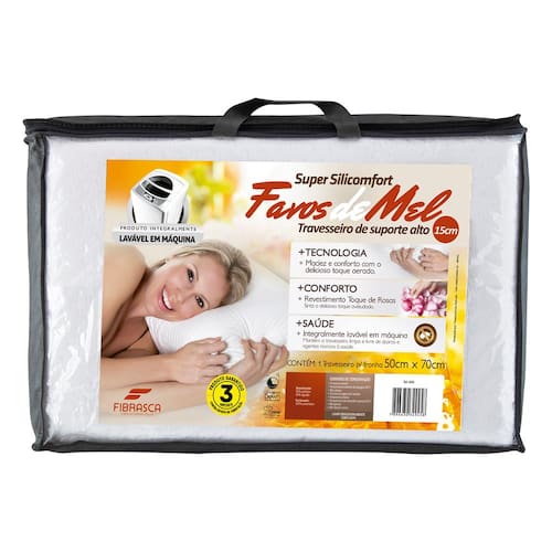 Travesseiro Fibrasca Favos de Mel Suporte Alto Extra Macio - Bege é boa?