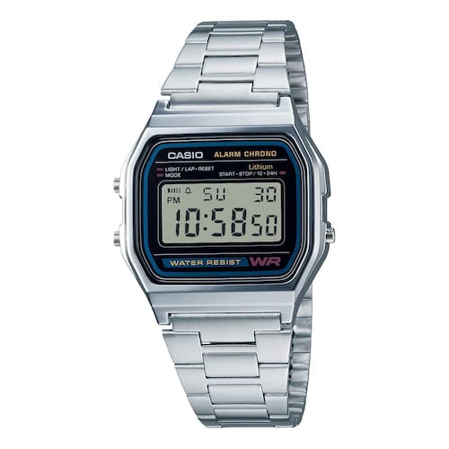 Relógio Unissex Digital Casio A158WA-1DF - Prata Menor preço em Relógio Unissex Digital Casio A158WA-1DF - Prata