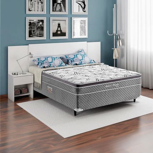 Cama Box Conjugada Casal Herval Nature Bambu com Pillow Inn e Molas Bonnel 56x138x188cm - Preta e Cinza é boa?