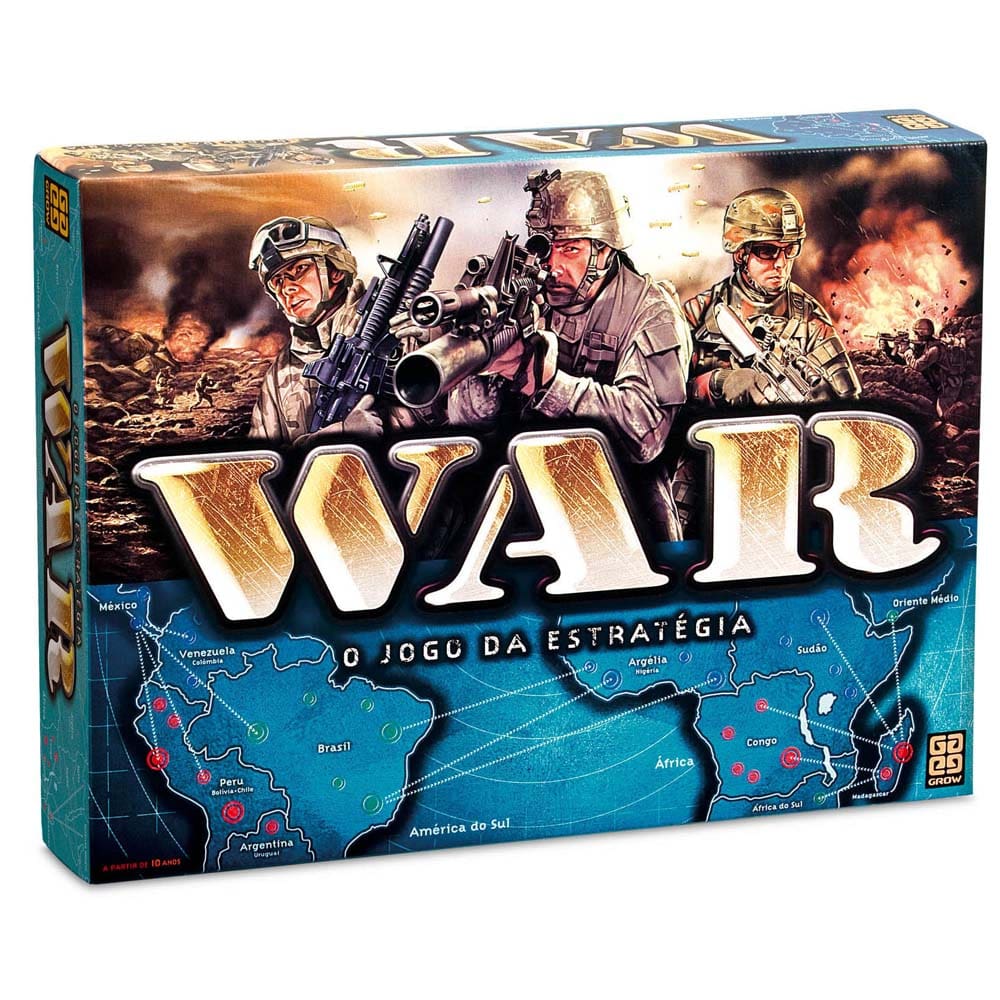 Jogo De Tabuleiro War - Jogo Da Estrategia Original Grow