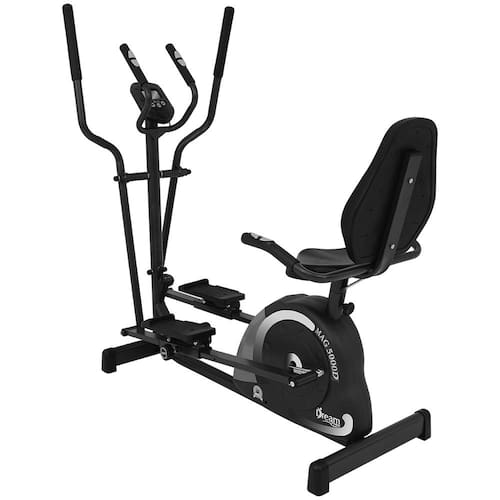imagem-Elíptico e Bicicleta Ergométrica Horizontal Dream Fitness Double MAG 5000 D - Violeta/ Preto