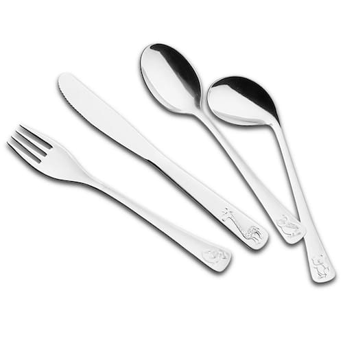 Conjunto de Talheres Infantil Tramontina em Inox - 4 Peças Menor preço em Conjunto de Talheres Infantil Tramontina em Inox - 4 Peças