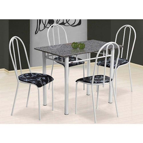 Conjunto de Mesa Genebra e 4 Cadeiras Alicante Menor preço em Conjunto de Mesa Genebra e 4 Cadeiras Alicante