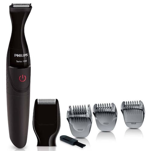 Menor preço em Aparador de Pelos Philips Multigroom Series 1000 2 em 1 À Prova D'água Sem Fio Preto - à Pilha