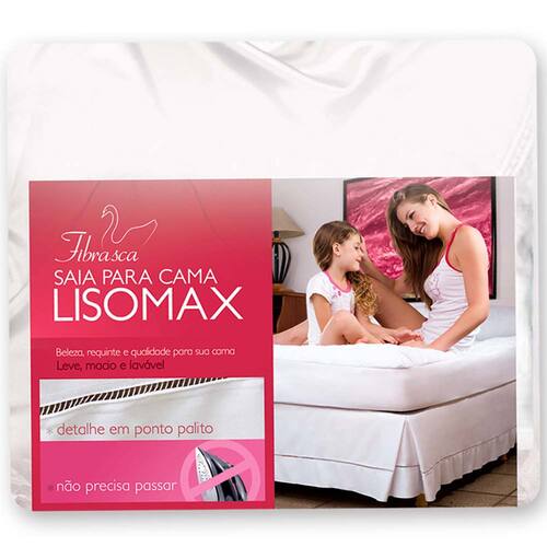 Saia para Cama Box Queen Fibrasca Lisomax Menor preço em Saia para Cama Box Queen Fibrasca Lisomax