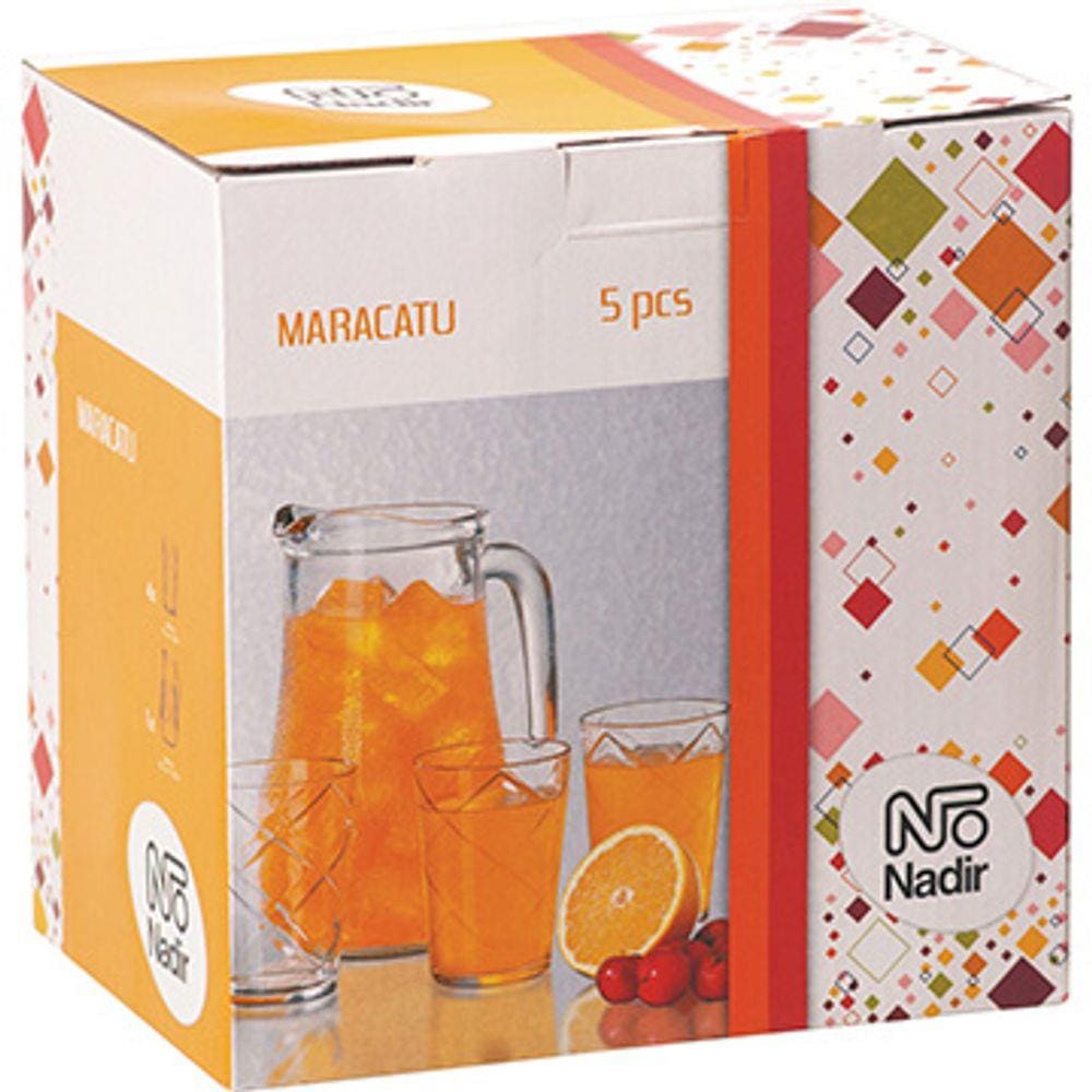 Conjunto 1 Jarra + 4 Copos Maracatu - Nadir