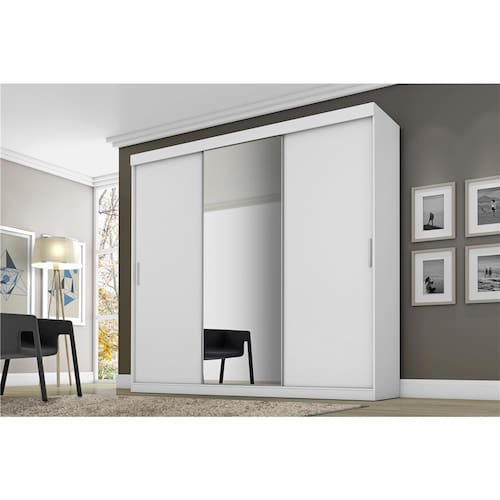 Guarda-Roupa Casal Fama Móveis Firenze com 3 Portas de Correr, 4 Gavetas e Espelho é boa?