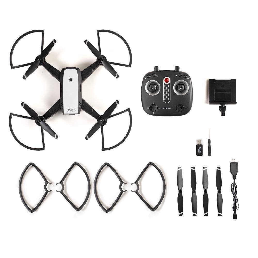 Drone Multilaser Hawk Câmera HD GPS ES257