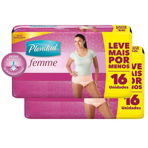Roupa Íntima Descartável Plenitud Active Femme P/M - 32 Unidades é boa?