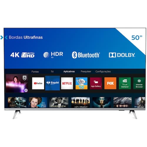 Smart TV LED 50" 4K Philips 50PUG6654/78 com HDR, Dolby Vision, Dolby Atmos, Wi-Fi, Quad Core, Bluetooth, Entradas HDMI e USB é boa?