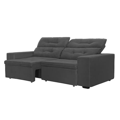Sofá 3 Lugares Phormatta Decor Berlin II com Assento Retrátil e Encosto Reclinável em Tecido Veludo 206 cm de largura Menor preço em Sofá 3 Lugares Phormatta Decor Berlin II com Assento Retrátil e Encosto Reclinável em Tecido Veludo 206 cm de largura