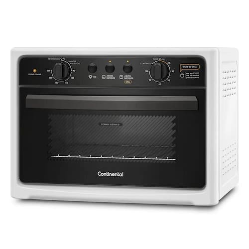 Forno Elétrico Continental BC44B 44 Litros de Bancada Grill – Branco Menor preço em Forno Elétrico Continental BC44B 44 Litros de Bancada Grill – Branco