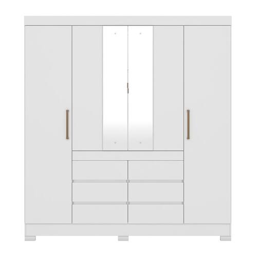 Guarda-Roupa Demóbile Sintra com 4 Portas 6 Gavetas Menor preço em Guarda-Roupa Demóbile Sintra com 4 Portas 6 Gavetas
