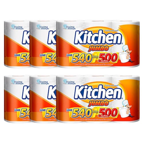 Toalhas de Papel Kitchen Jumbo Folha Dupla - 6 Pacotes é ruim? Toalhas de Papel Kitchen Jumbo Folha Dupla - 6 Pacotes é boa?
