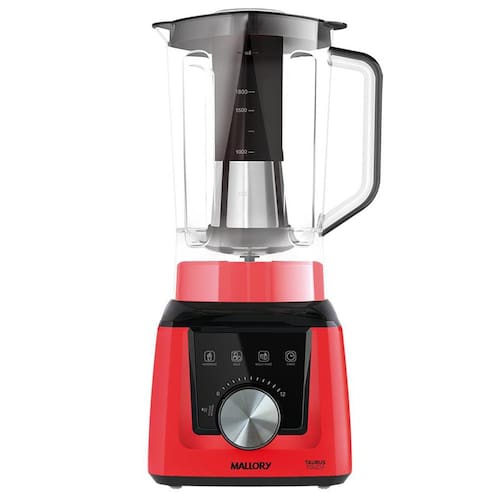 Liquidificador Mallory Taurus Touch 12 Velocidades 1300W - Vermelho Menor preço em Liquidificador Mallory Taurus Touch 12 Velocidades 1300W - Vermelho